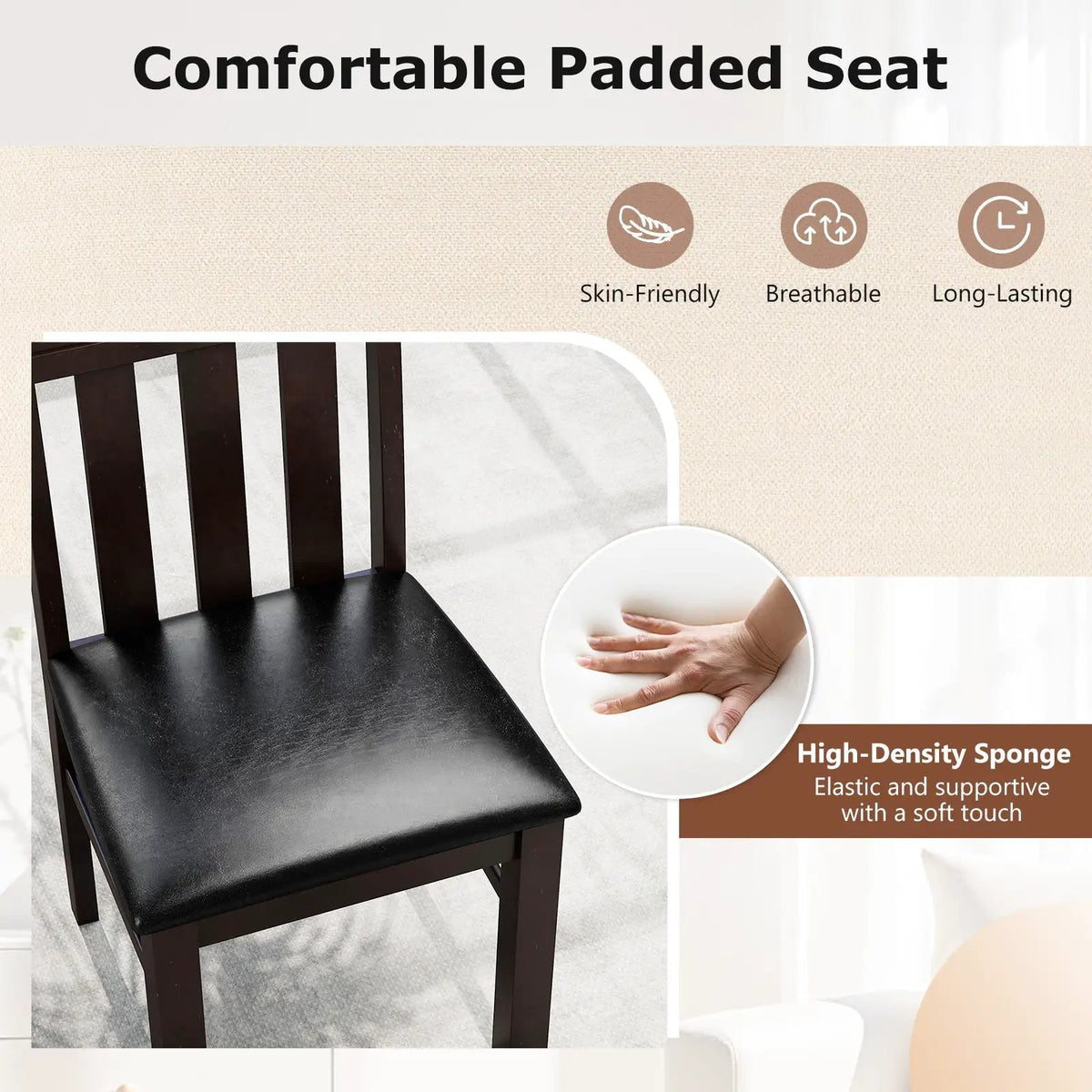 Dining Chairs High Back Dining Room Chairs Set of 2 by DirectDeals
