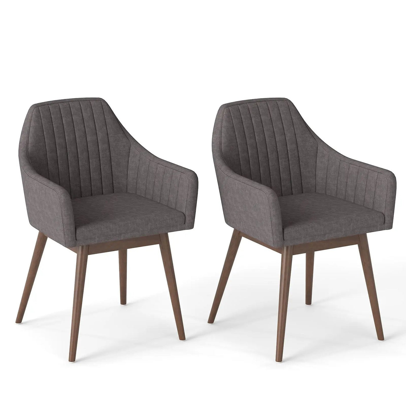 Dining Chairs Set of 2 Upholstered Accent Chairs with Comfy Padded Backrest and Seat by DirectDeals