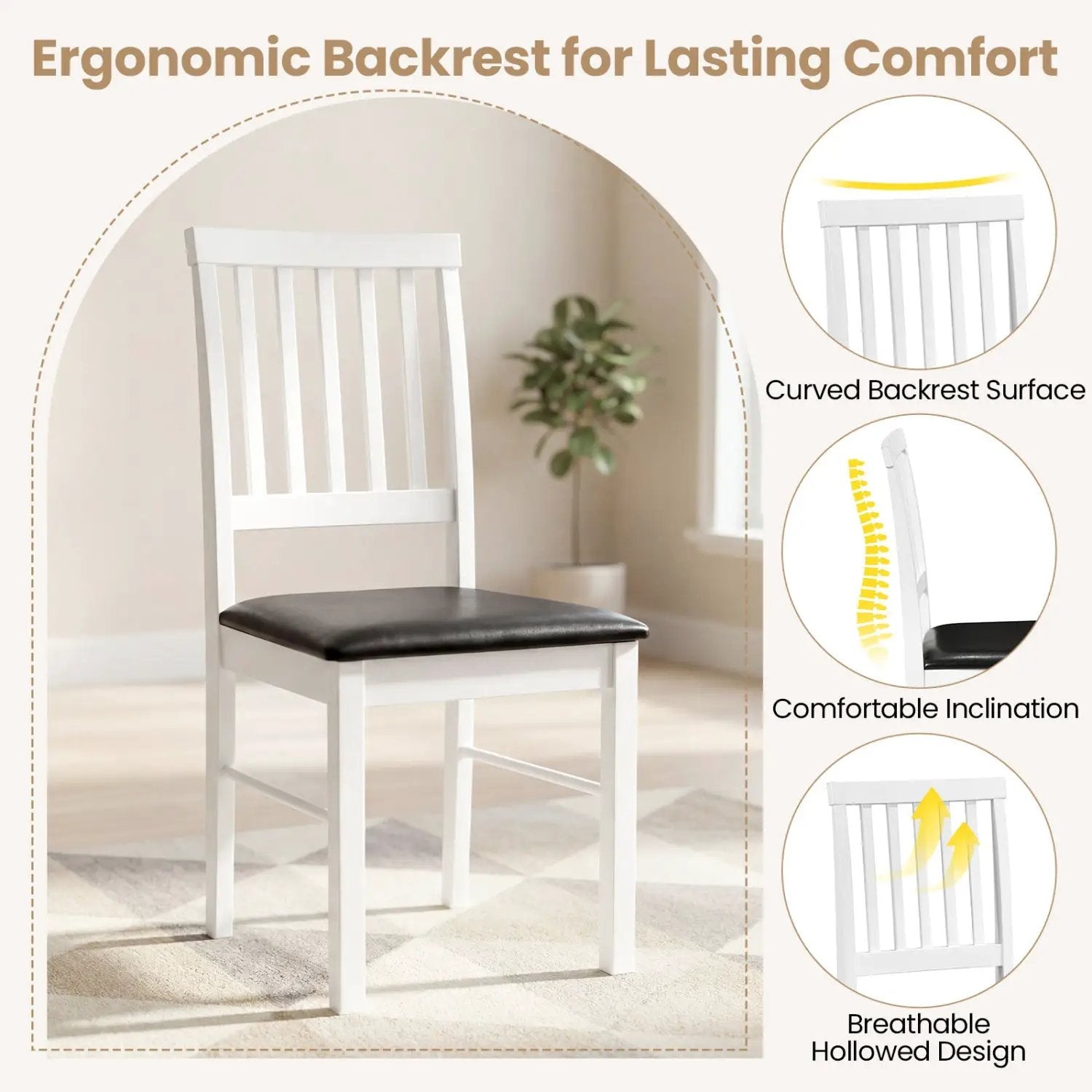Dining Chairs Set of 2 Modern Mid Century Dining Room Chairs by DirectDeals