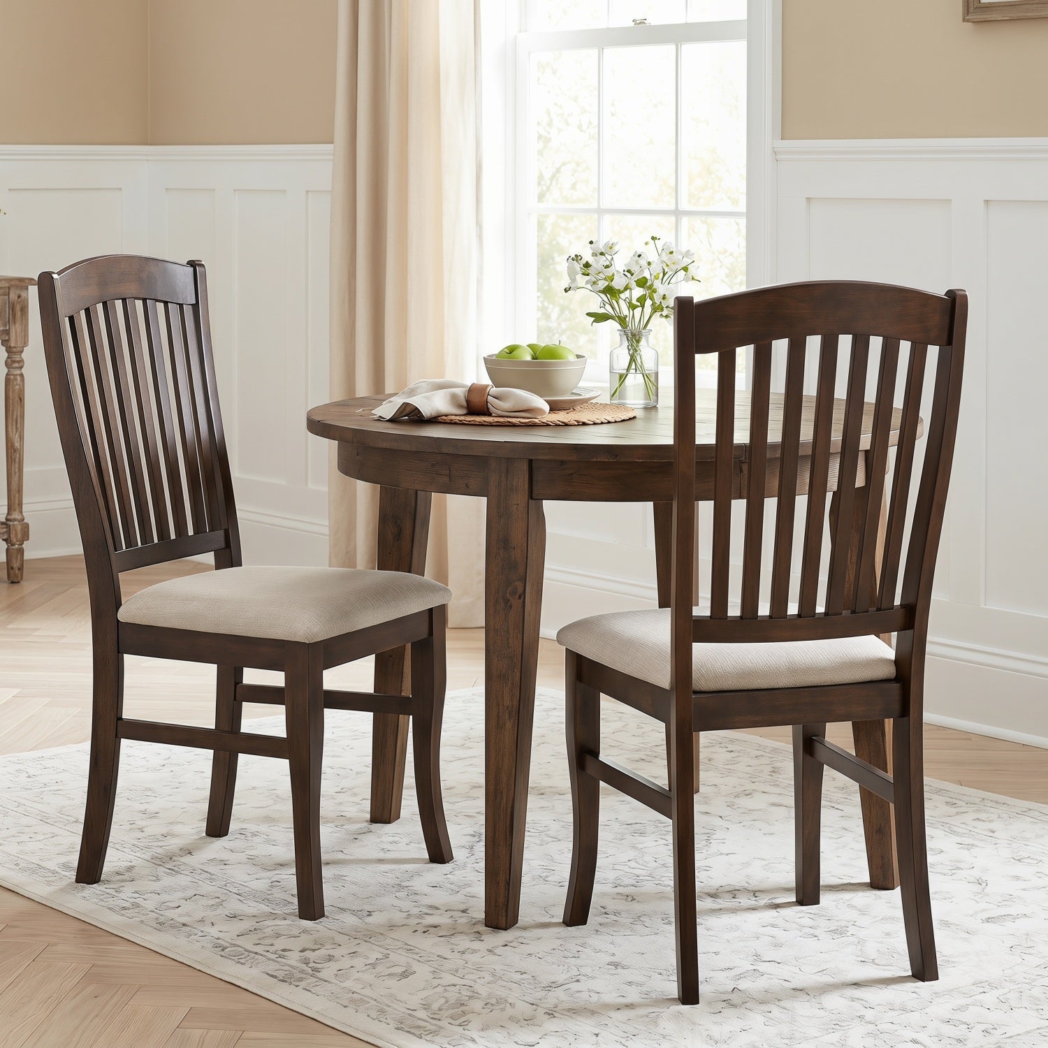 Mid-Century Dining Chairs Set of 2 with Curved Legs by DirectDeals