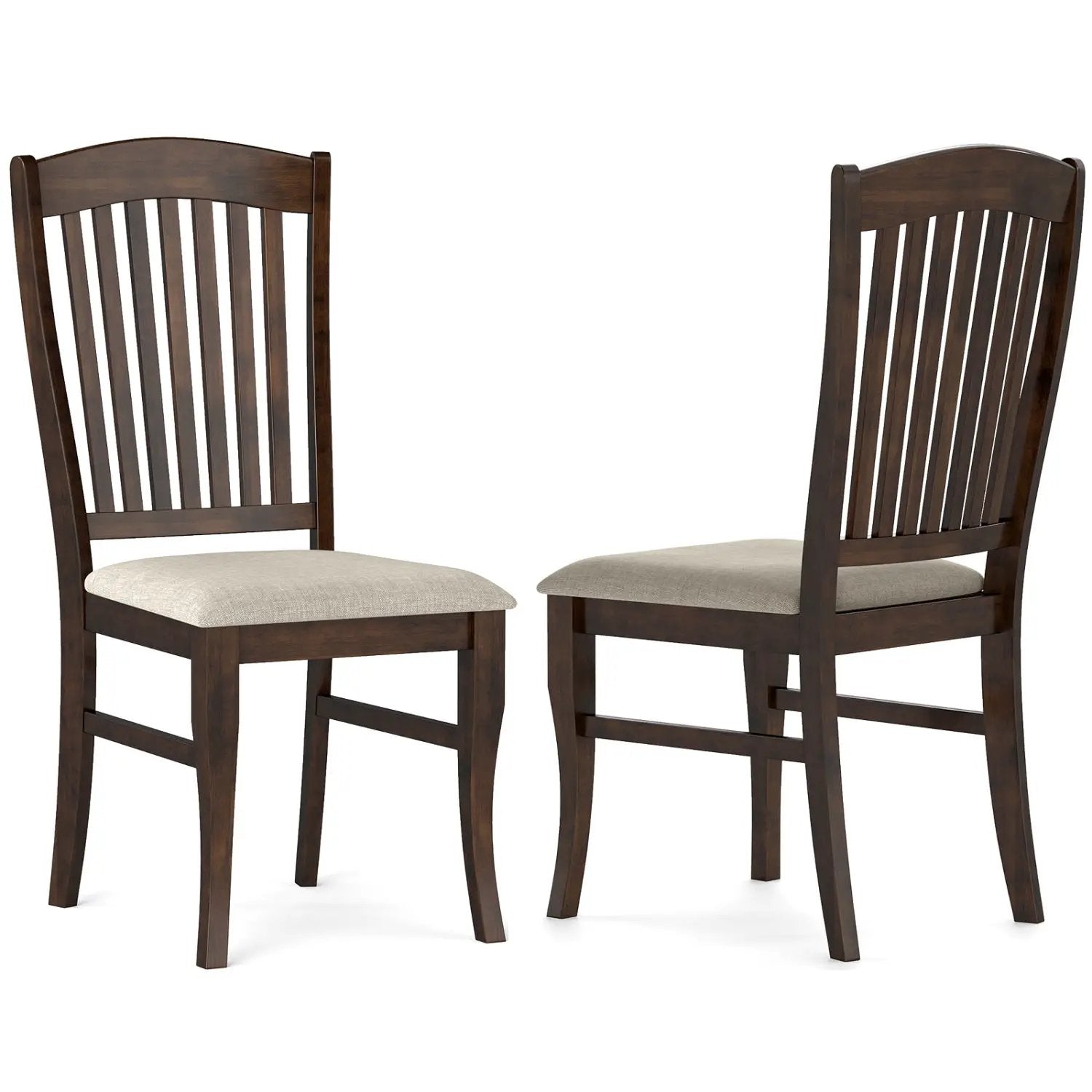 Mid-Century Dining Chairs Set of 2 with Curved Legs by DirectDeals