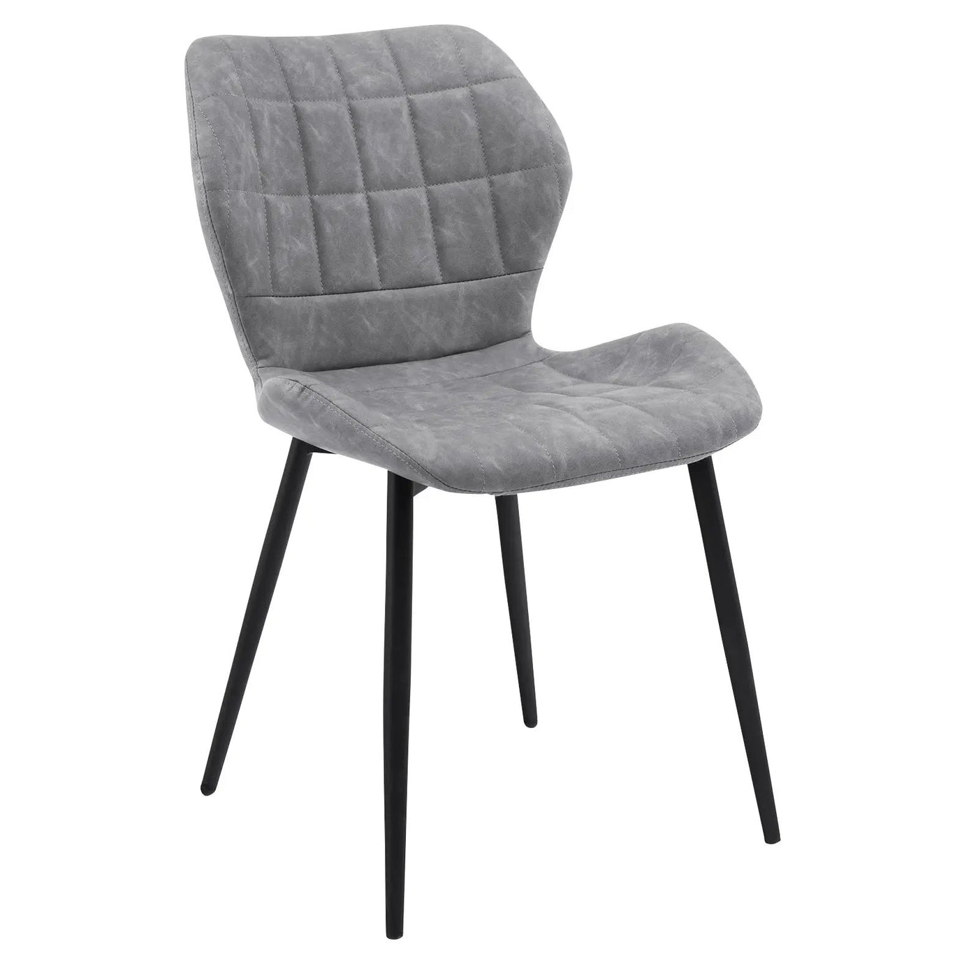 Dining Chairs Set of 2 with Padded Back Metal Legs and Adjustable Foot Pads by DirectDeals