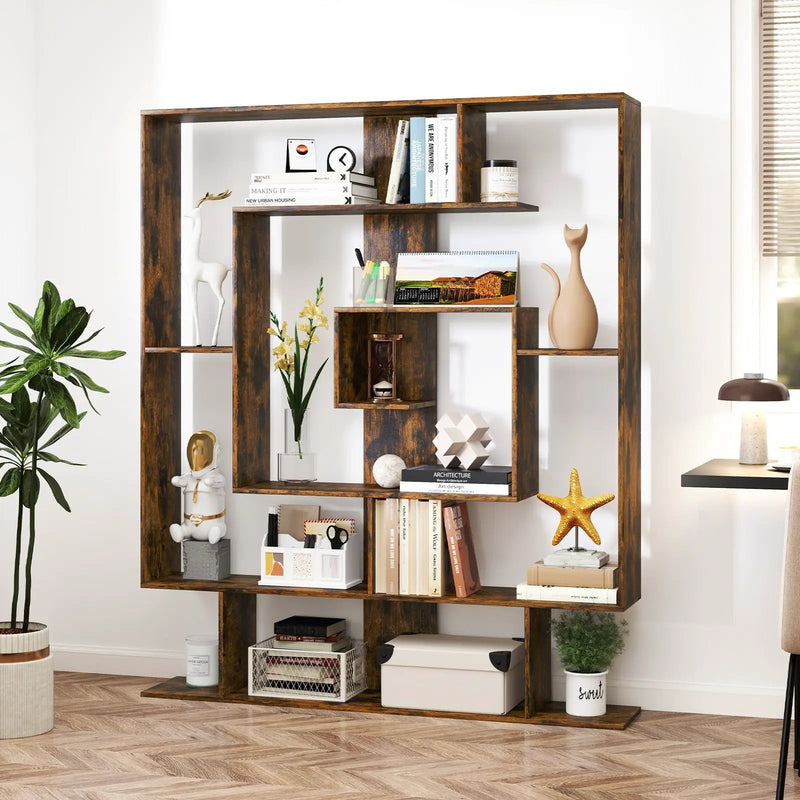 7-Tier Bookshelf Open Display Shelf Rack for Home Office by DirectDeals
