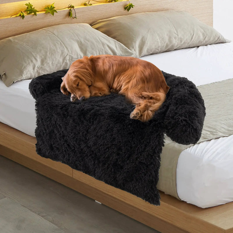 Plush Calming Dog Couch Bed with Anti-Slip Bottom by DirectDeals