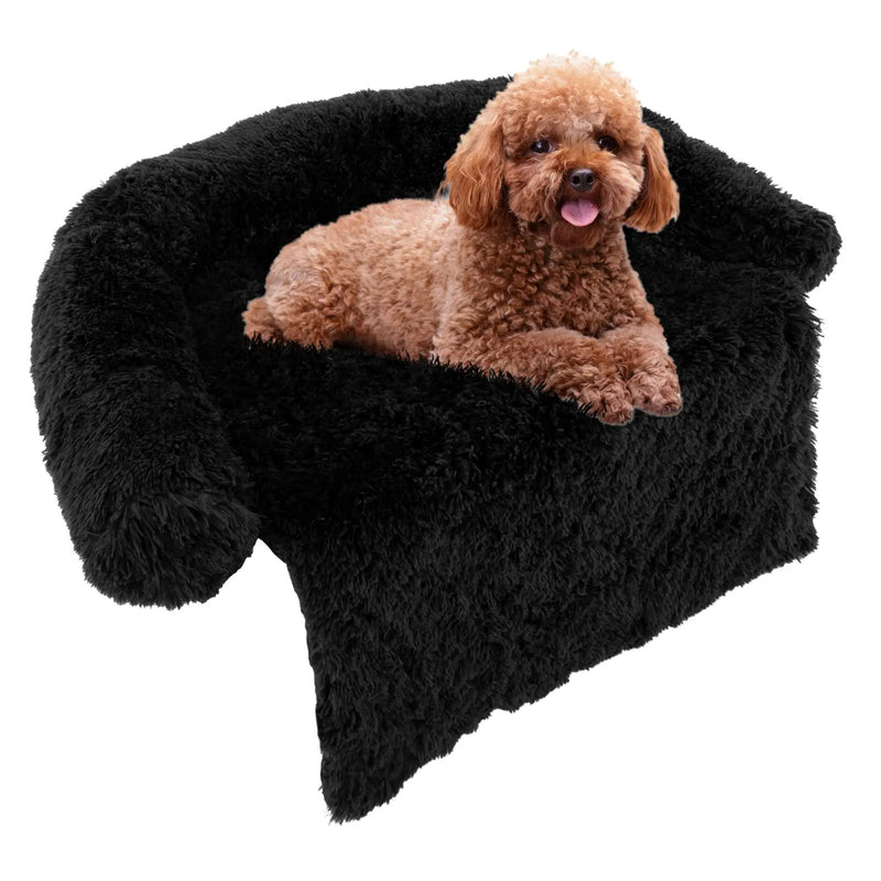Plush Calming Dog Couch Bed with Anti-Slip Bottom by DirectDeals