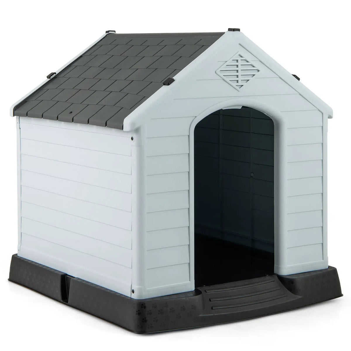Dog House for Small Dogs Waterproof Plastic with Elevated Floor by DirectDeals