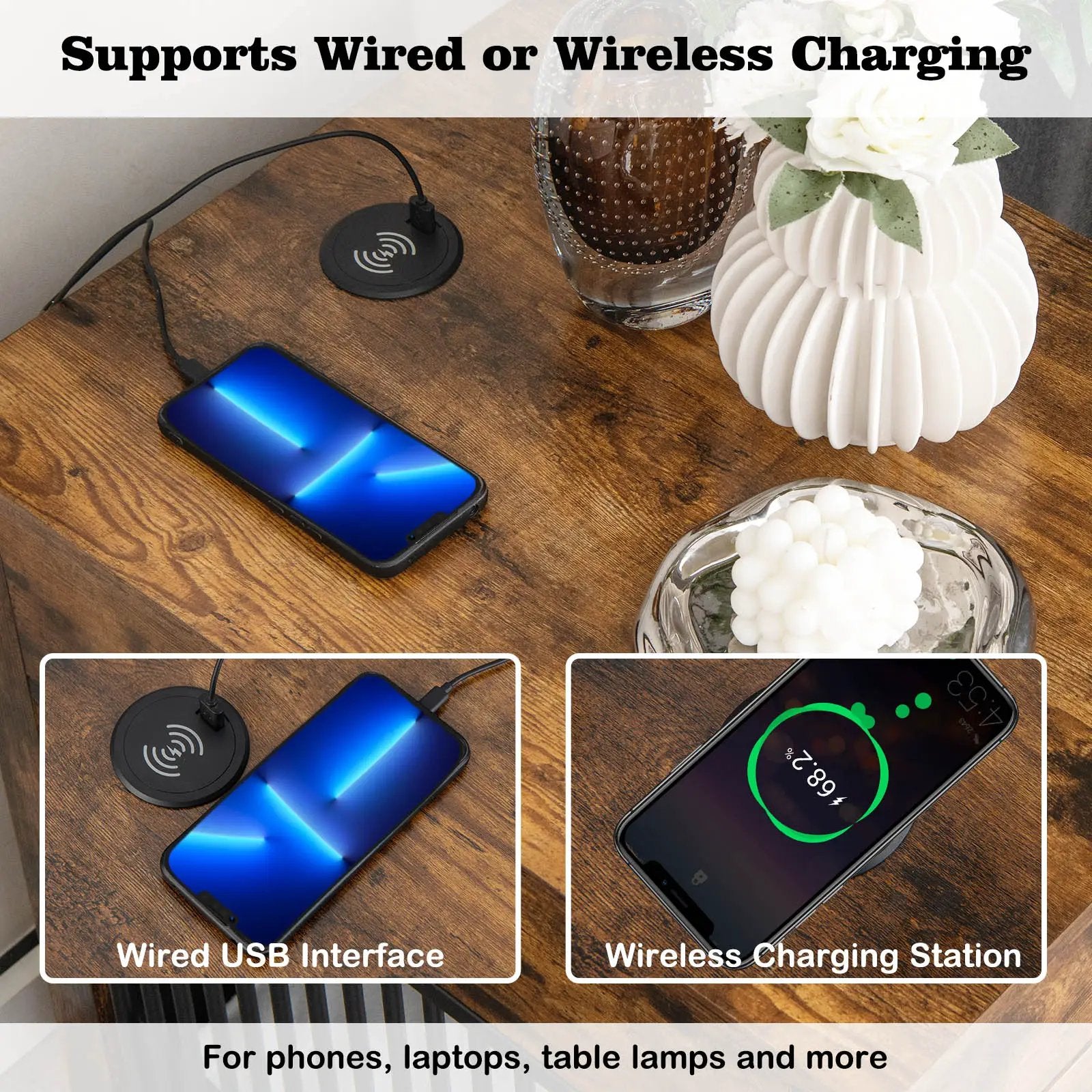 2-In-1 Dog House with Drawer and Wired Wireless Charging by DirectDeals
