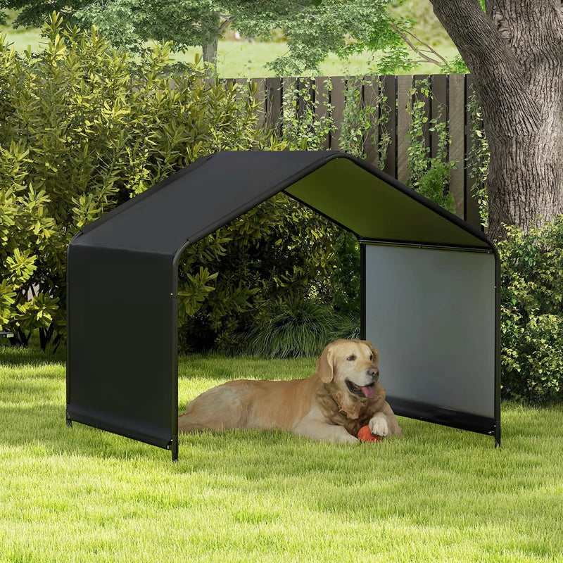Dog Shade Shelter with Waterproof Roof for Large Medium Small Breeds-Black by DirectDeals