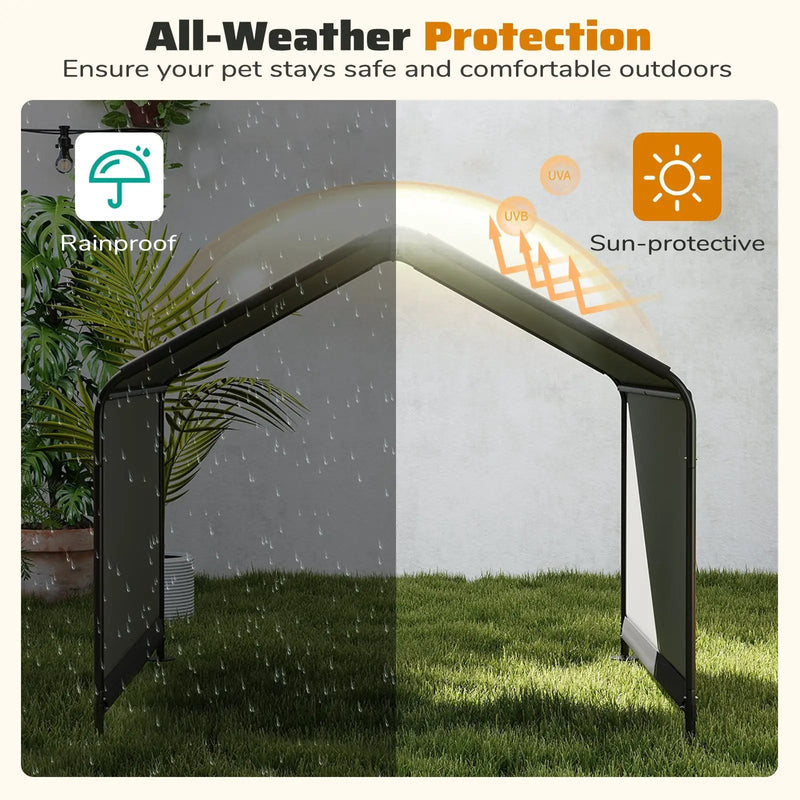Dog Shade Shelter with Waterproof Roof for Large Medium Small Breeds-Black by DirectDeals