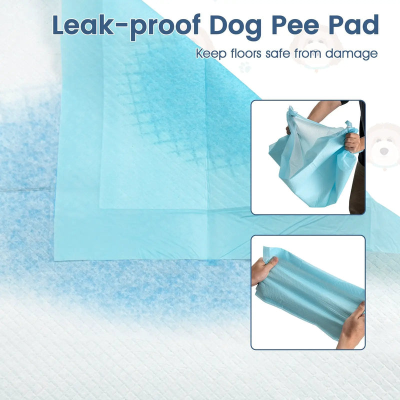Dog and Puppy Pee Pads 24" x 17" (300 Counts) for Potty Training-Blue by DirectDeals