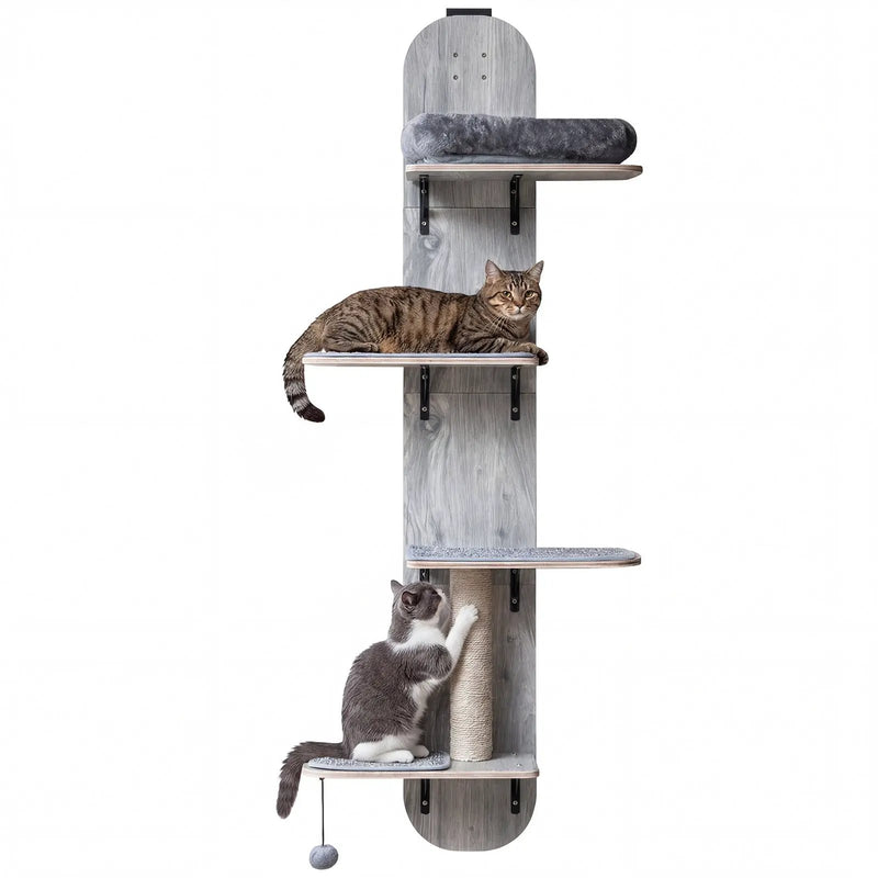 Door Hanging Cat Climber 4-level Height Adjustable with Plush Bed by DirectDeals