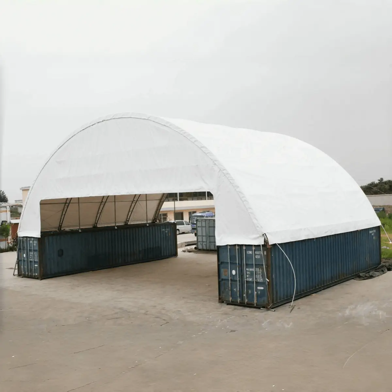 60'x40'x15' Double Truss Container Canopy Shelter by Chery Industrial