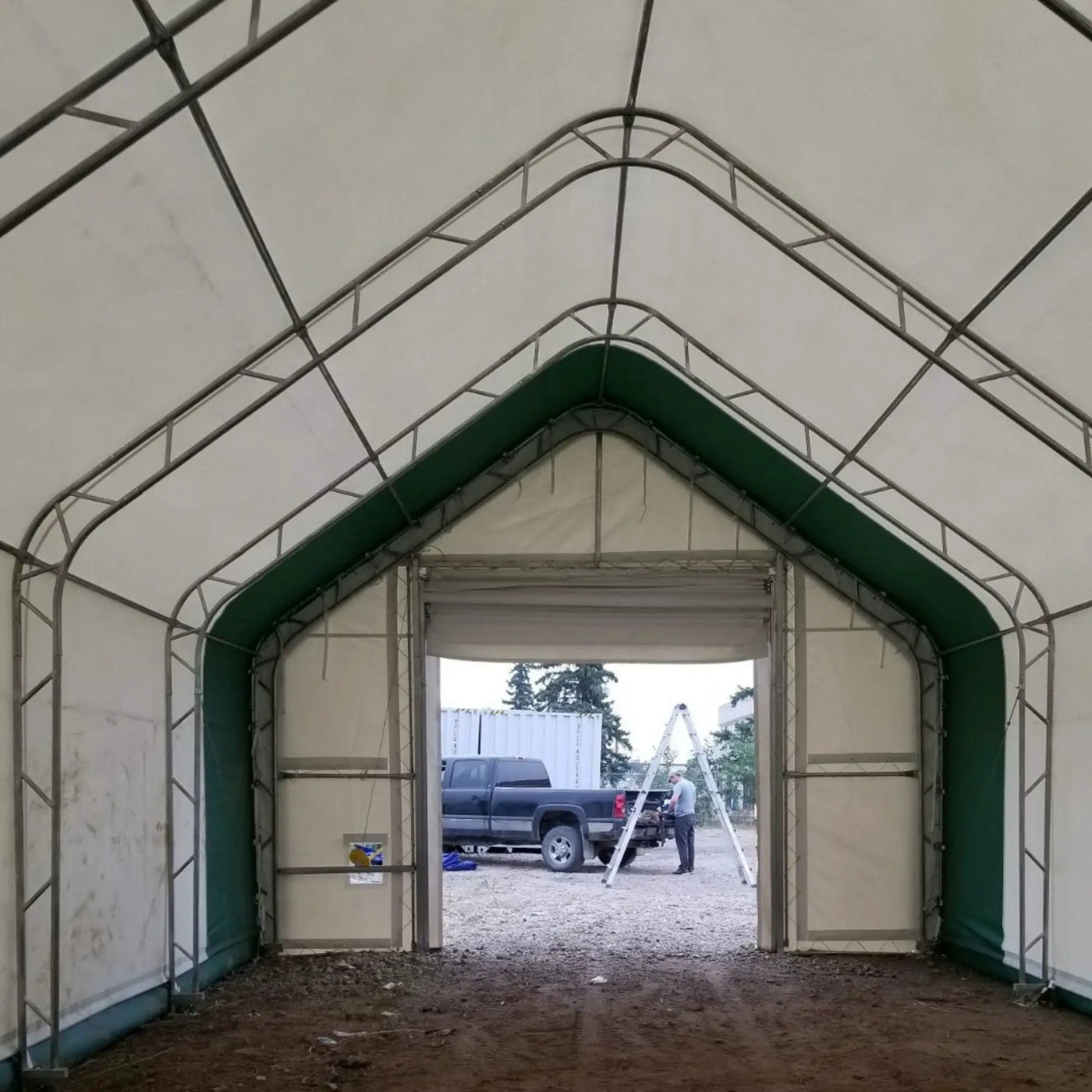W20'xL40'xH16' Double Truss Storage Shelter by Chery Industrial