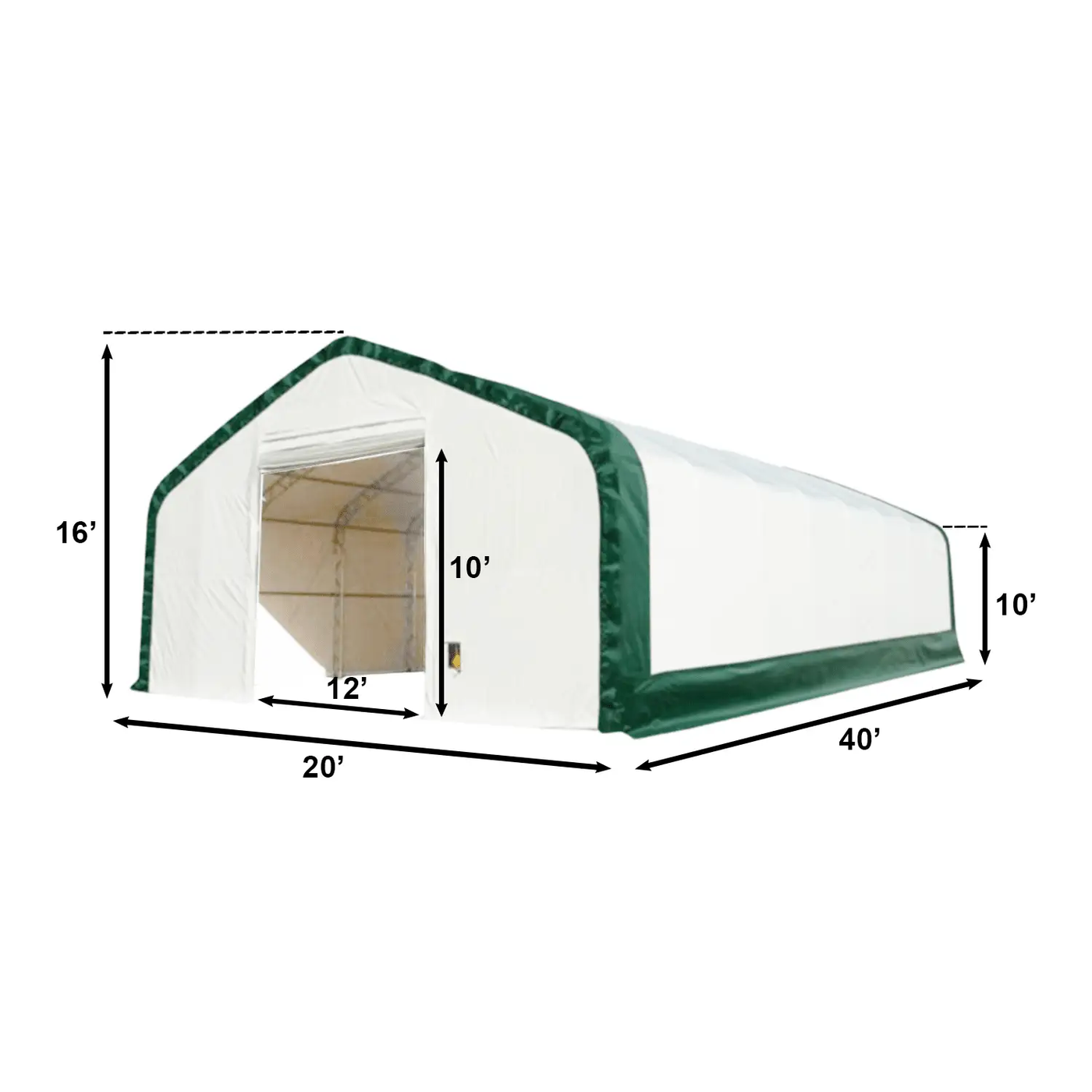 W20'xL40'xH16' Double Truss Storage Shelter by Chery Industrial