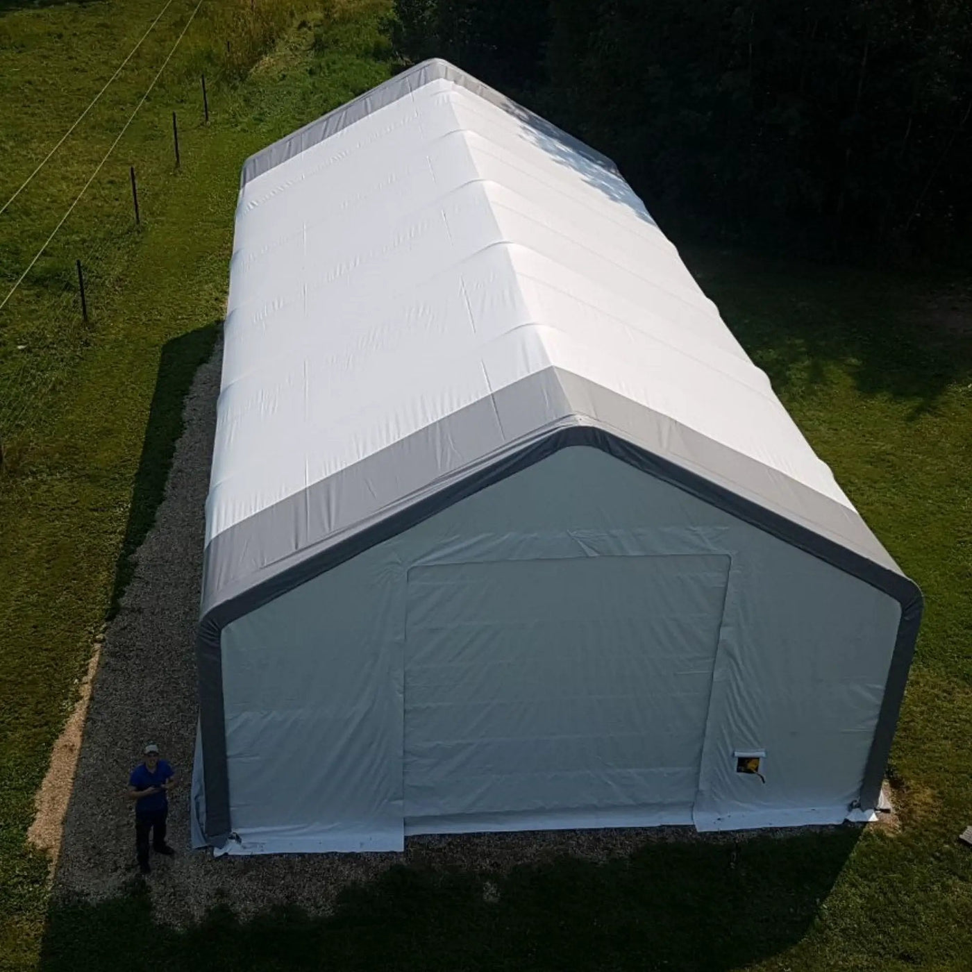 W30'xL60'xH20' Double Truss Storage Shelter by Chery Industrial