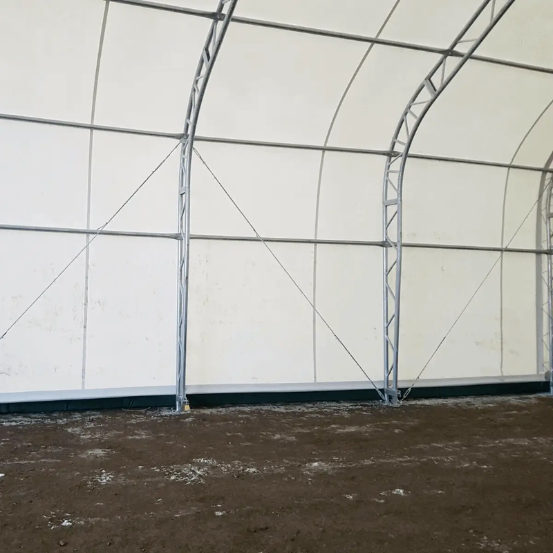 W40'xL80'xH21' Double Truss Storage Shelter, 10' Truss Spacing by Chery Industrial