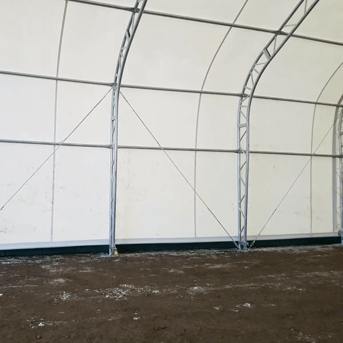 W40'xL80'xH21' Double Truss Storage Shelter, 8' Truss Spacing by Chery Industrial