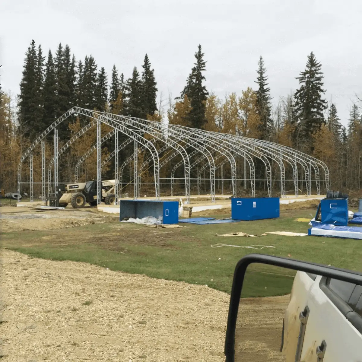 W40'xL80'xH23' Double Truss Storage Shelter by Chery Industrial