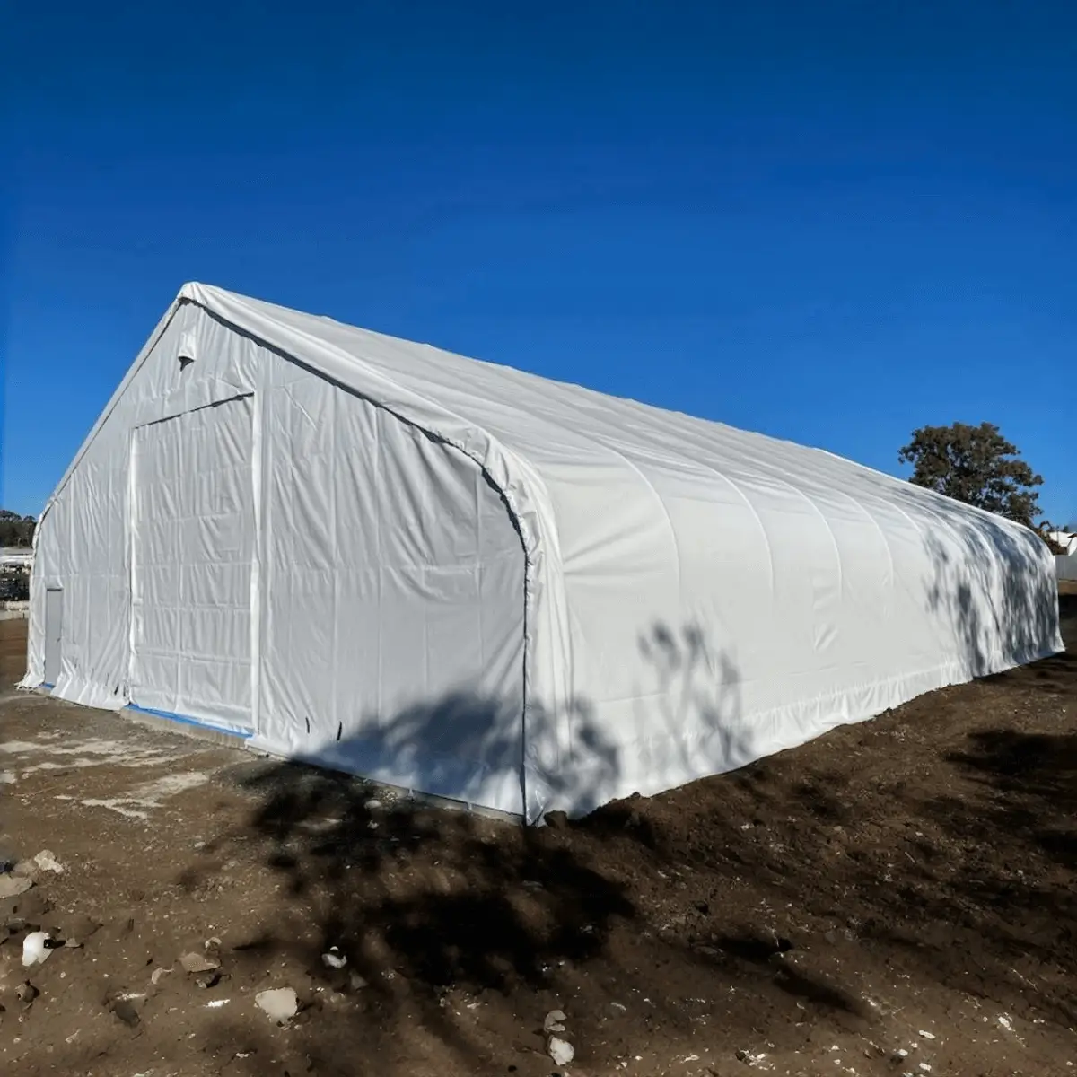 W50'xL80'xH23' Double Truss Storage Shelter by Chery Industrial