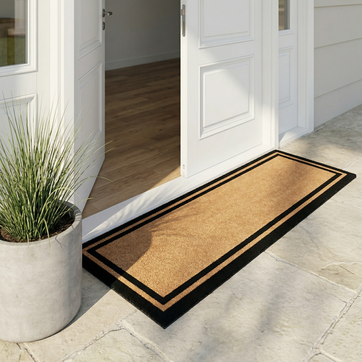 Double Black Border Coir Doormat, photo 7 of 24