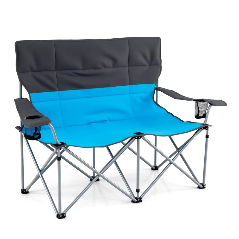 Double Camping Chair with Carry Bag Cup Holders by DirectDeals