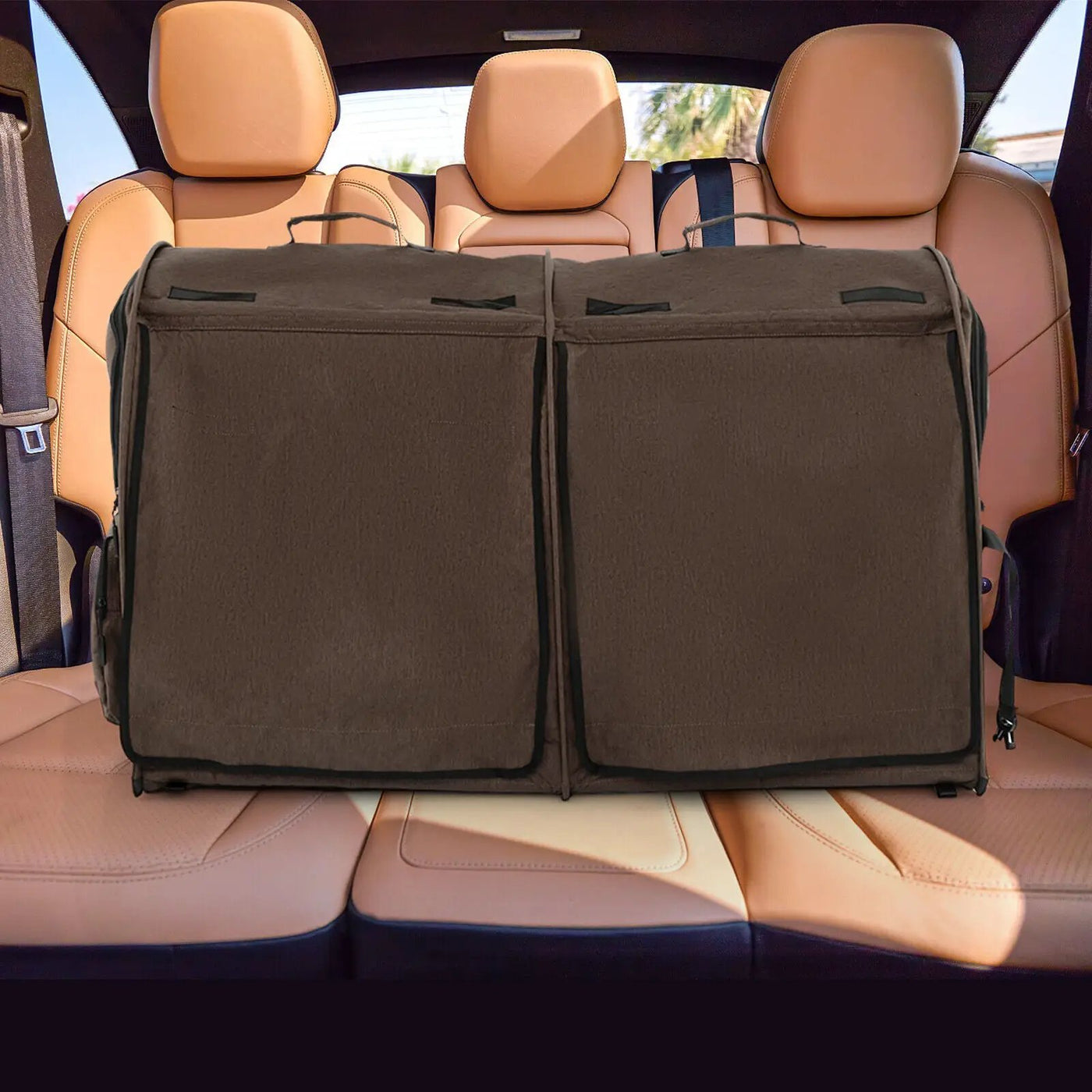 Double Compartment Pet Carrier with 2 Removable Hammocks by DirectDeals