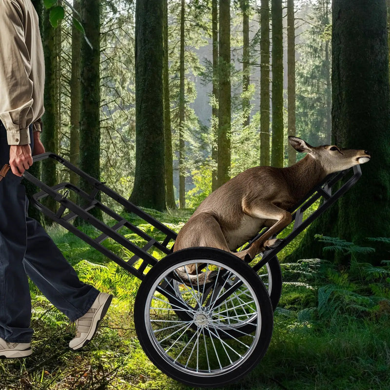 Double-Layer Deer Cart with 20 Inch Rubber Wheels by DirectDeals