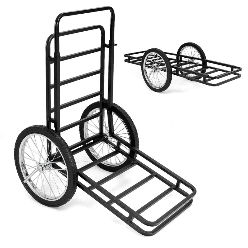 Double-Layer Deer Cart with 20 Inch Rubber Wheels by DirectDeals