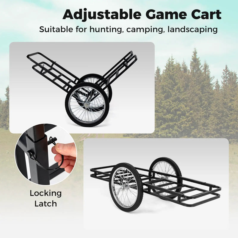 Double-Layer Deer Cart with 20 Inch Rubber Wheels by DirectDeals