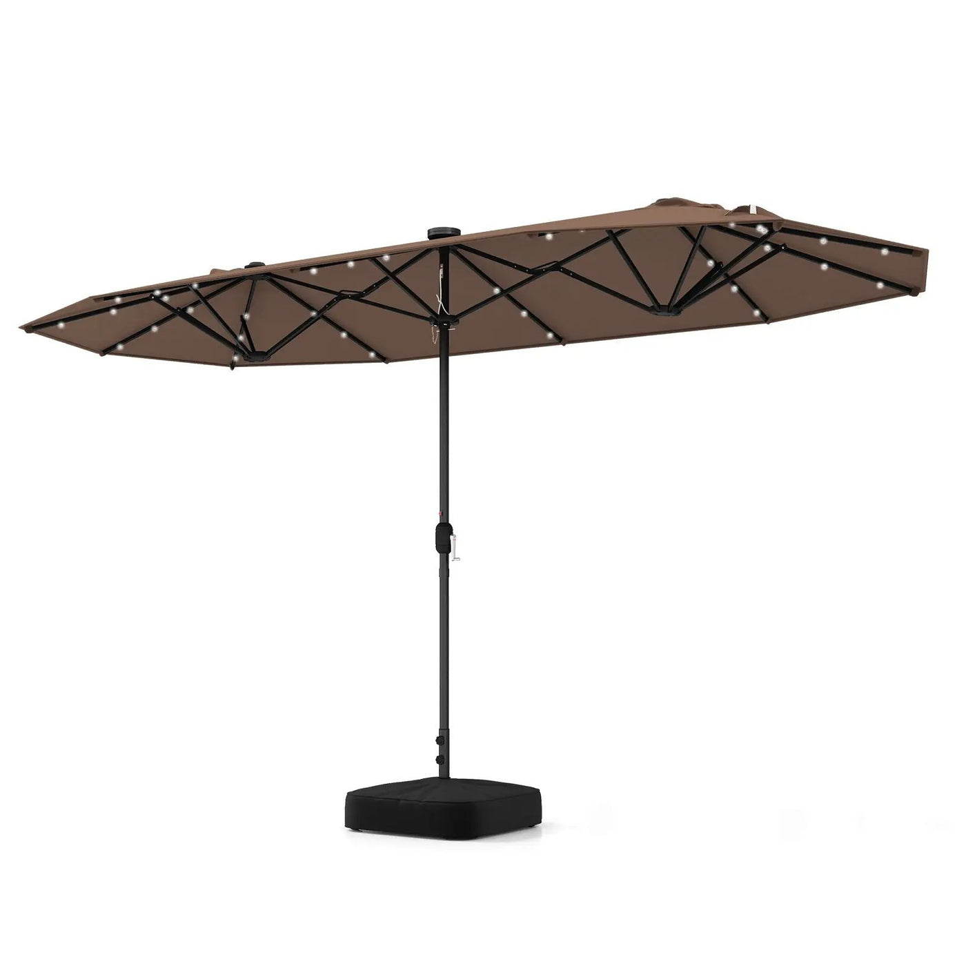 13FT Double-sided Patio Umbrella with Solar Lights for Garden Pool Backyard by DirectDeals