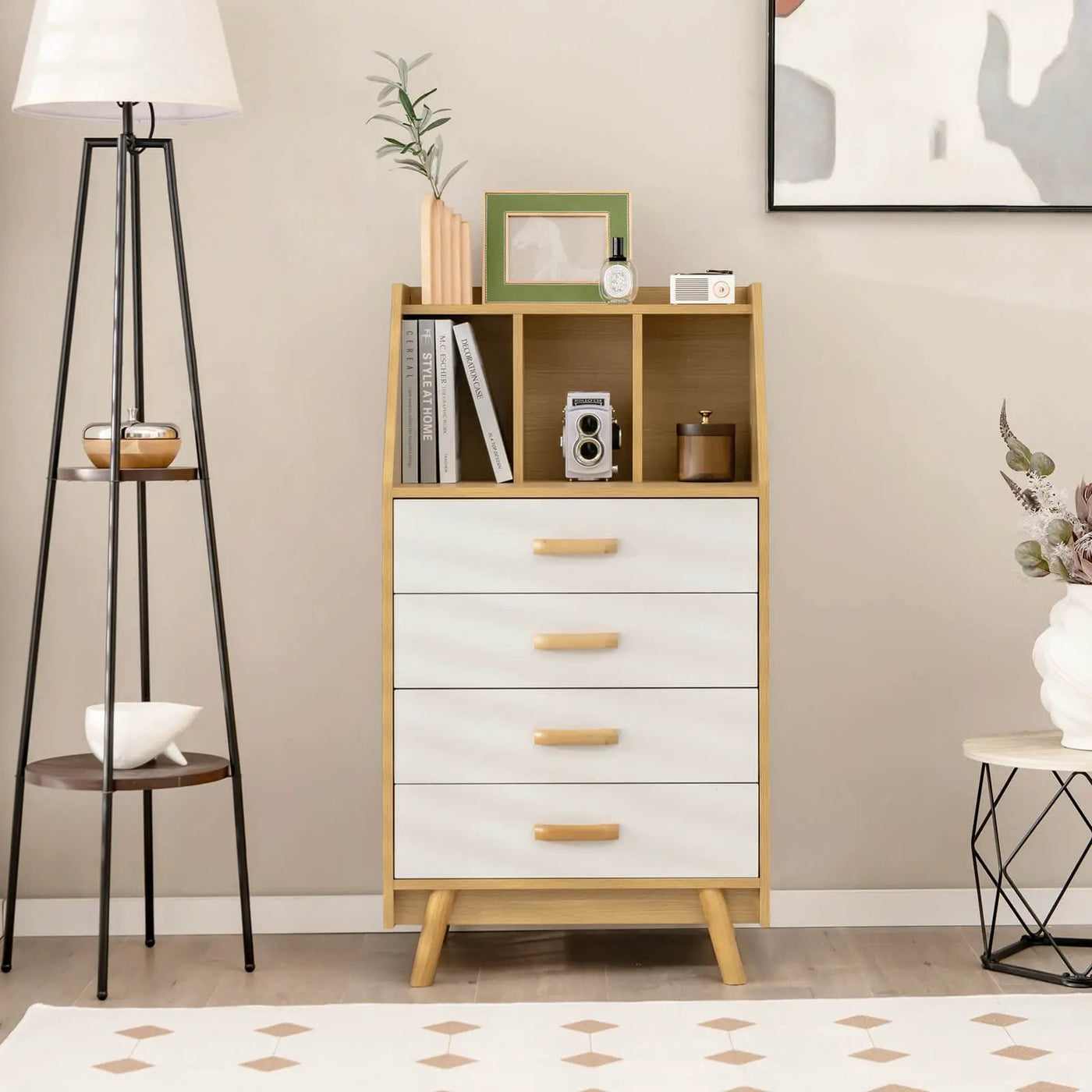 4-Drawer Dresser with 2 Anti-Tipping Kits for Bedroom by DirectDeals
