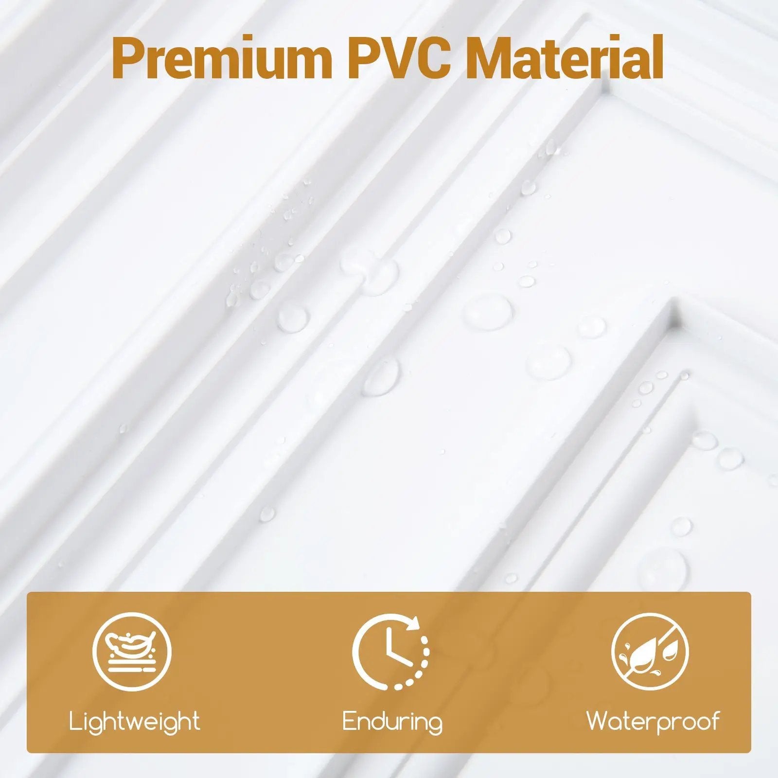 Drop Ceiling Tiles 24" x 24" PVC Ceiling Panels with 3D Decorative Patterns 12-Pack-White by DirectDeals