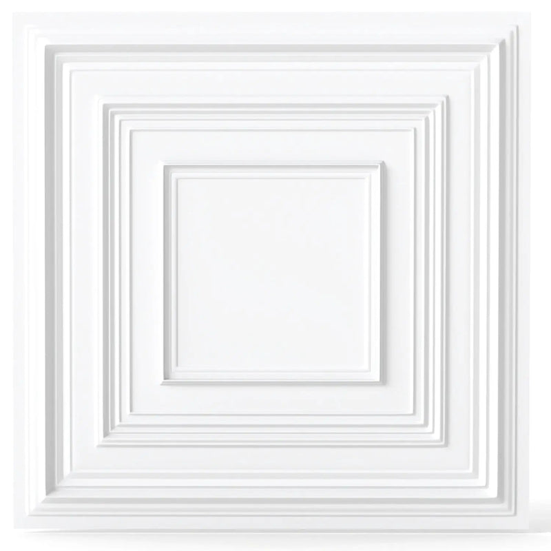 Drop Ceiling Tiles 24" x 24" PVC Ceiling Panels with 3D Decorative Patterns 24-Pack by DirectDeals