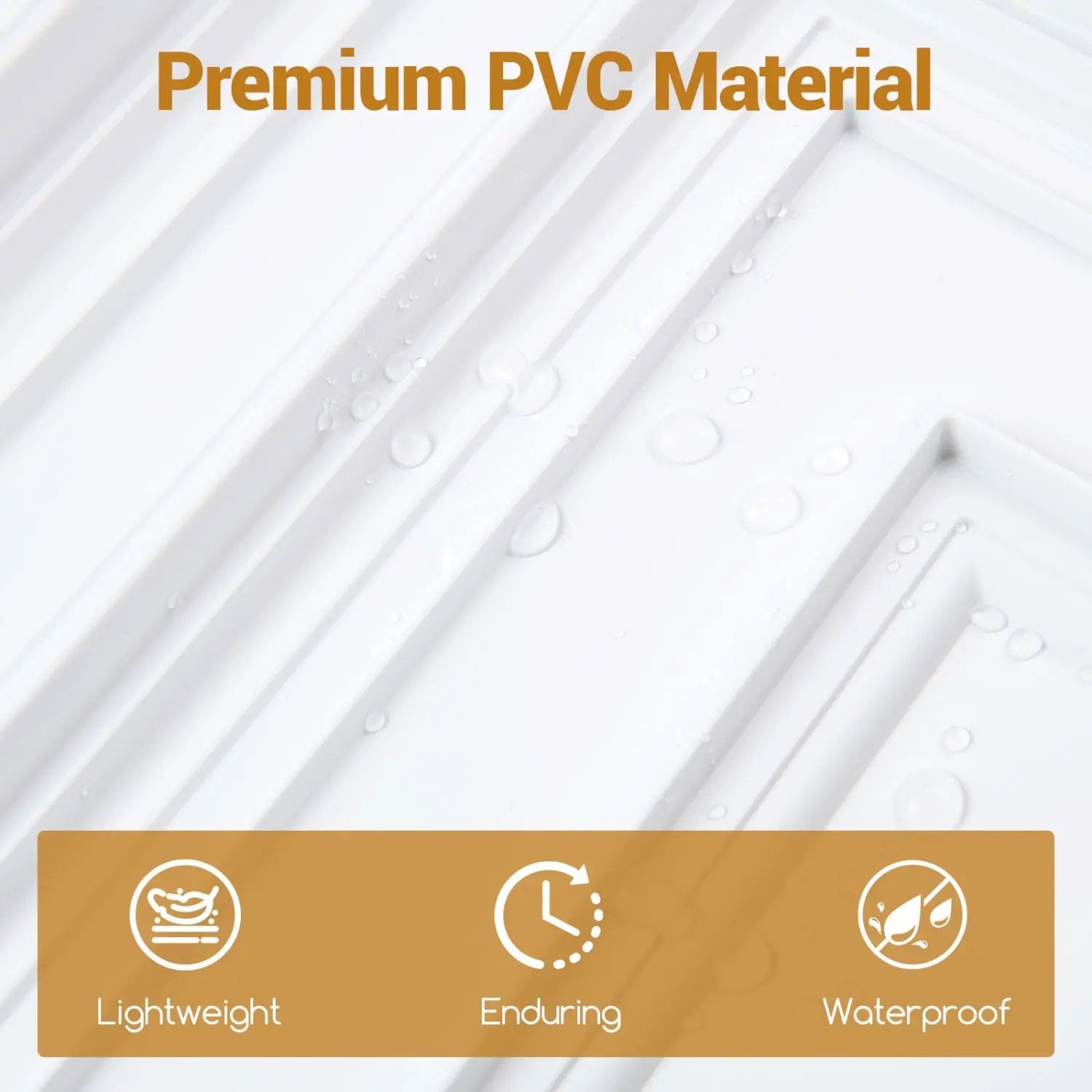 Drop Ceiling Tiles 24" x 24" PVC Ceiling Panels with 3D Decorative Patterns 24-Pack by DirectDeals