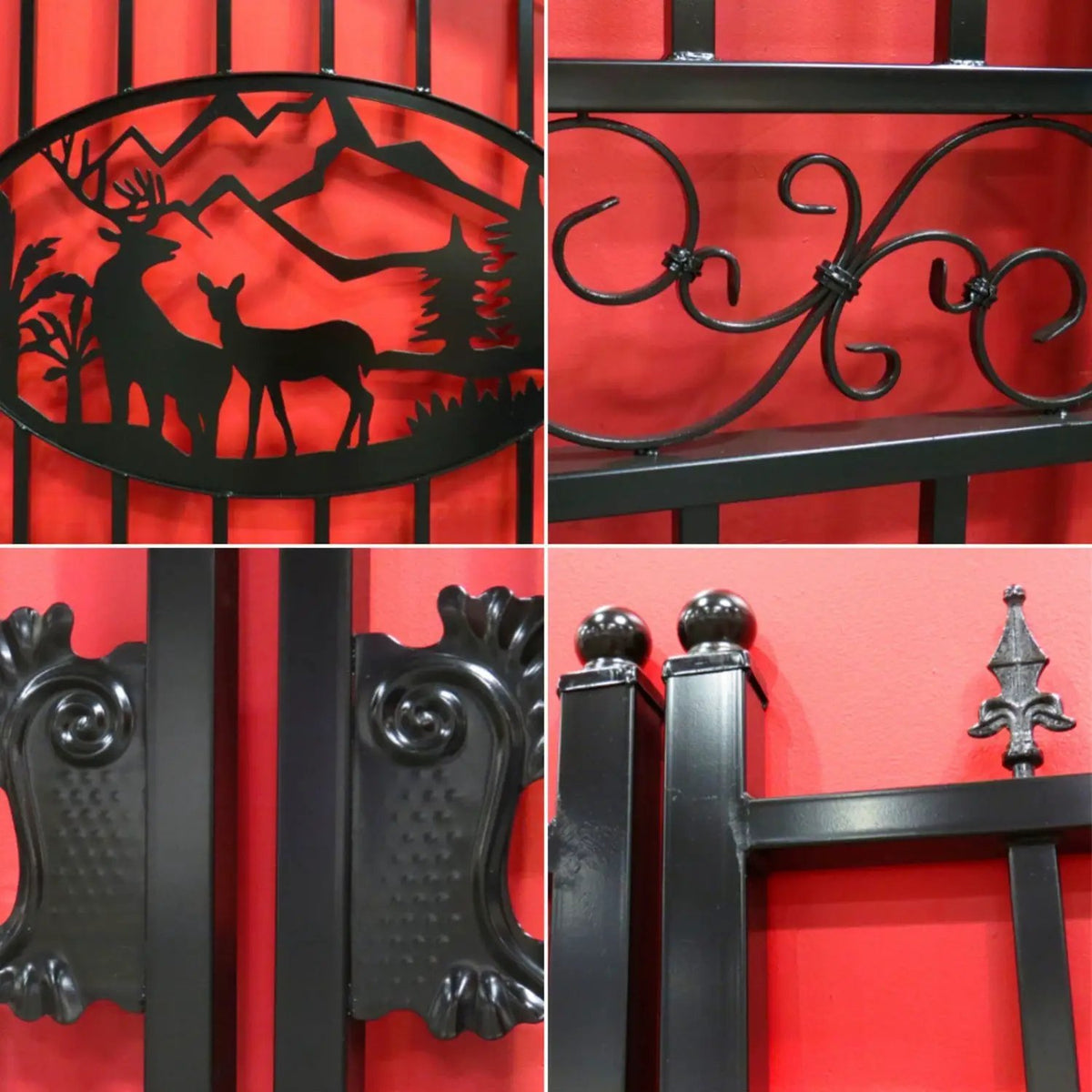 14x8 ft Steel Dual Swing Driveway Gate, detail 3