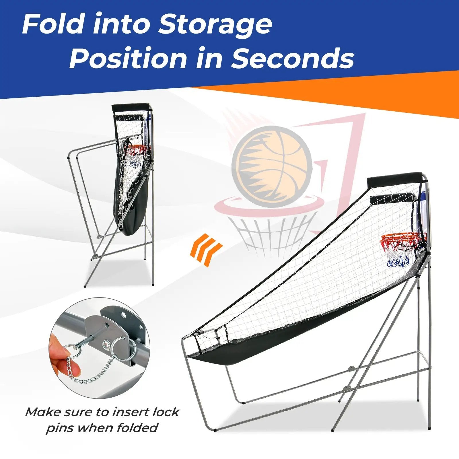 Dual Shot Basketball Arcade Game with 8 Game Modes and 4 Balls by DirectDeals