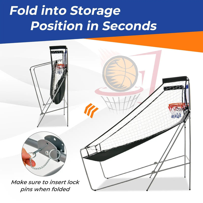 Dual Shot Basketball Arcade Game with 8 Game Modes and 4 Balls by DirectDeals
