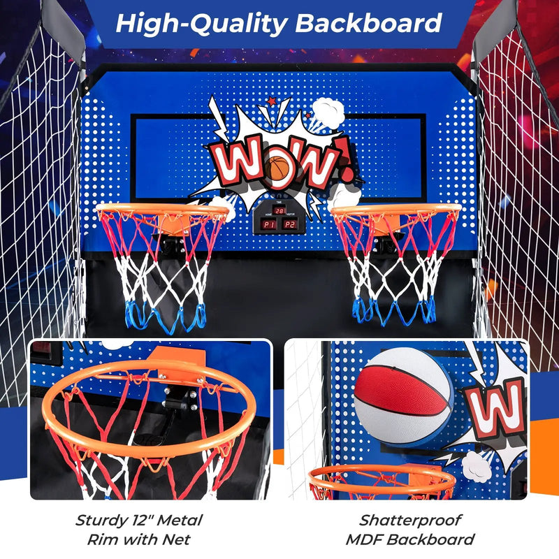 Dual Shot Basketball Arcade Game with 8 Game Modes and 4 Balls by DirectDeals