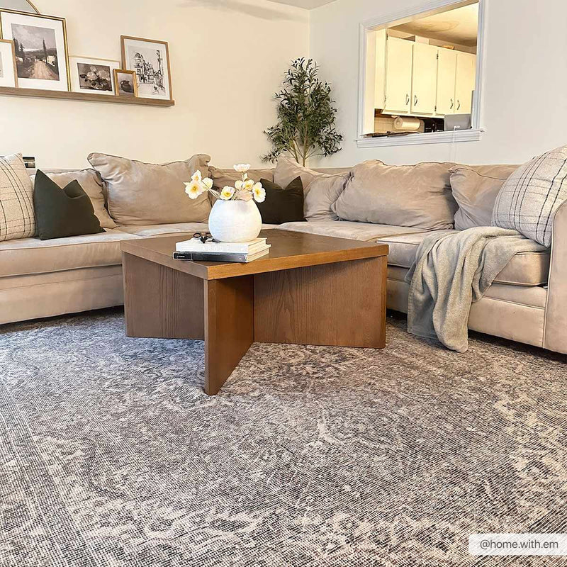 Dusty Sage Greenpoint Medallion Washable Area Rug by Hauteloom