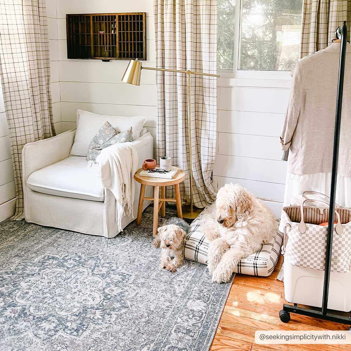 Greenpoint Dusty Blue Washable Rug by Boutique Rugs