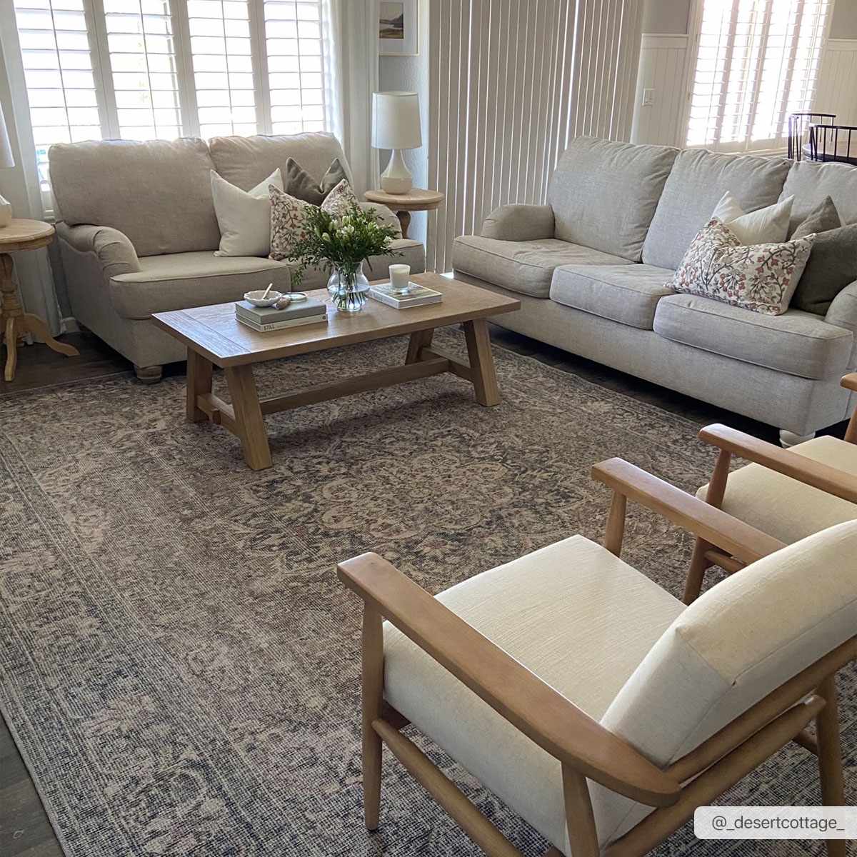 Greenpoint Dusty Blue Washable Rug by Boutique Rugs