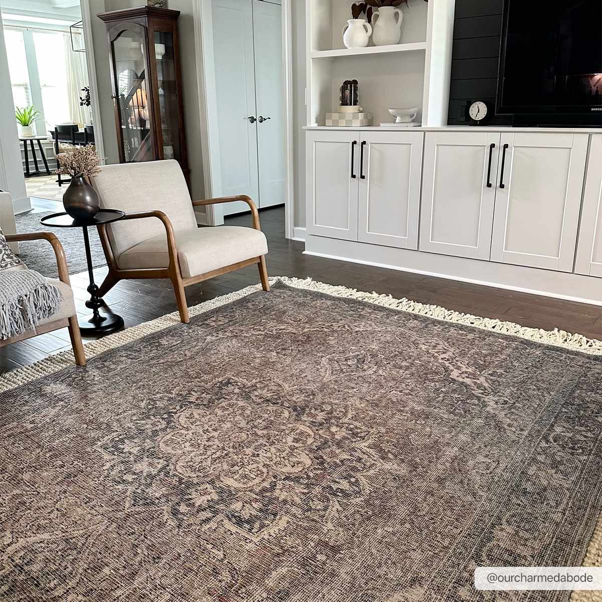 Greenpoint Dusty Blue Washable Rug by Boutique Rugs