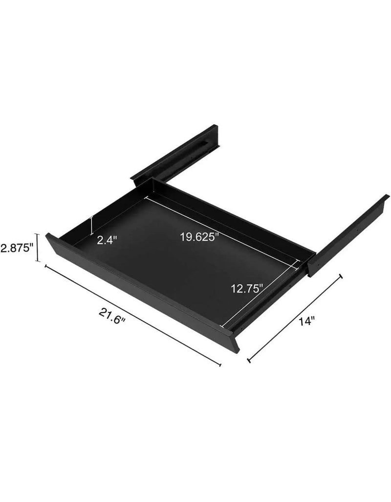 Stand Up Desk Store Add-On Office Sliding Under-Desk Drawer Storage by Selzalot