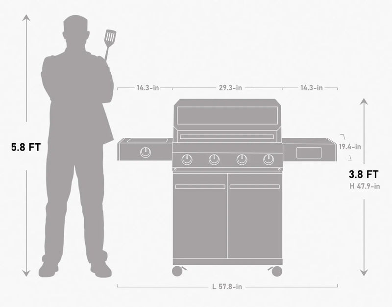 Eminence 405 | Chic Clearview® Smart Stainless Gas Grill by Monument Grills