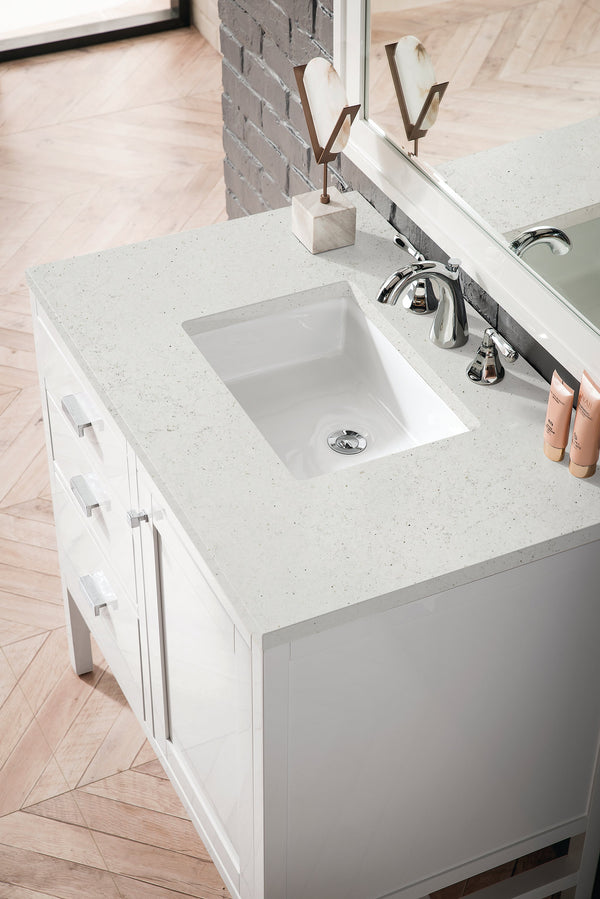James Martin Addison 36" Single Bathroom Vanity, Glossy White