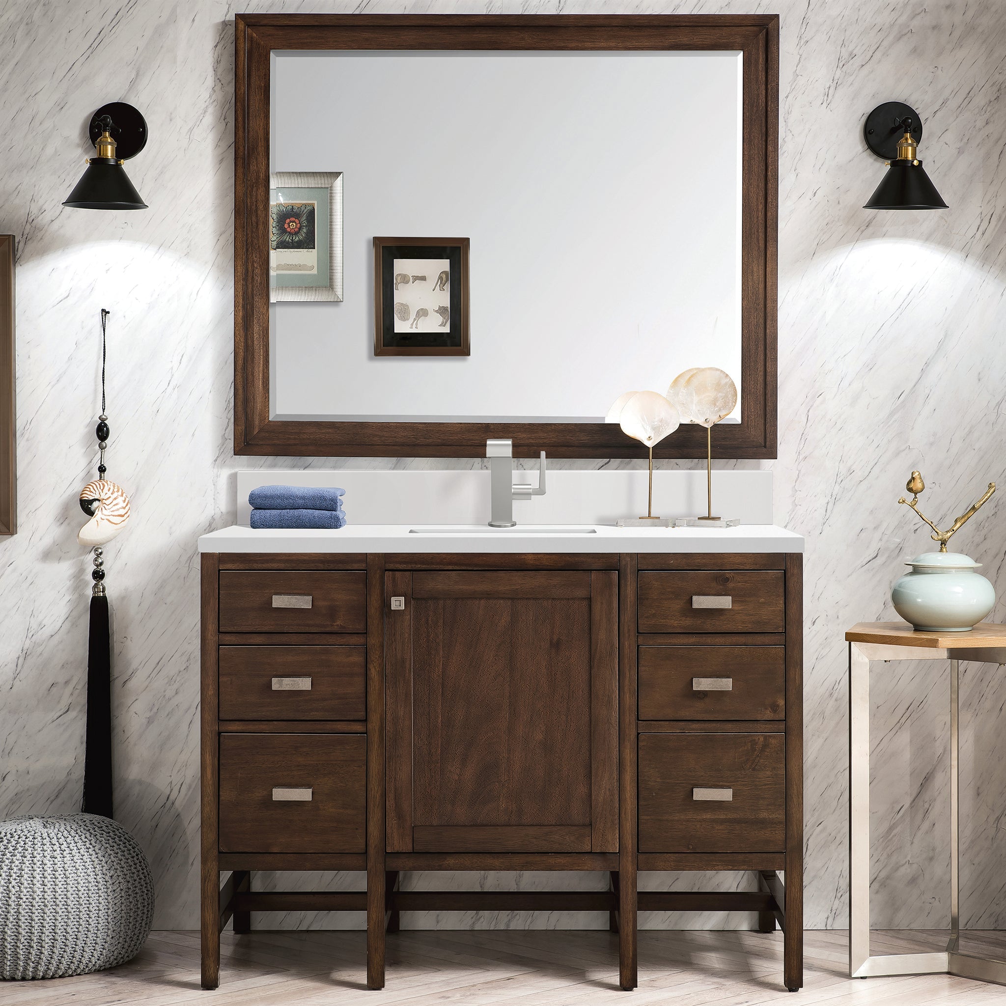 James Martin Addison 48" Single Bathroom Vanity, Mid-Century Acacia by James Martin