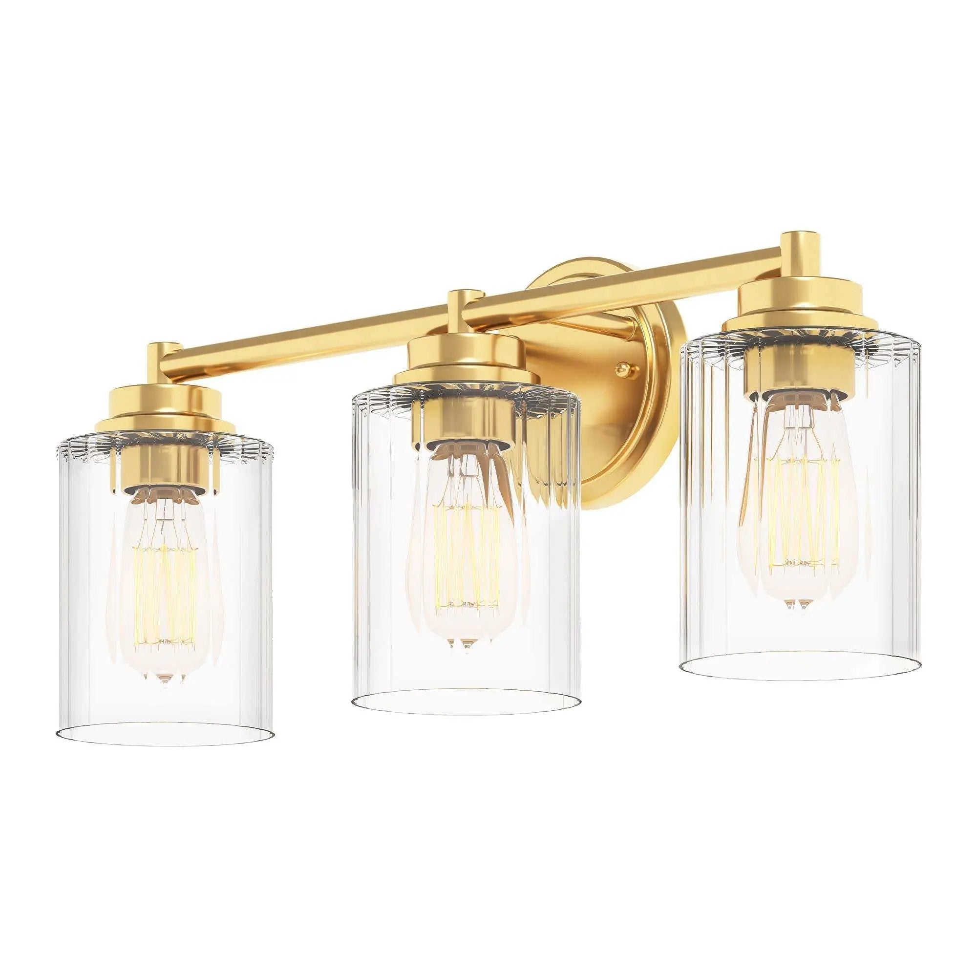 GETINLIGHT Inlight 20 Wide 3 Light Gold Bathroom Vanity Light by Selzalot