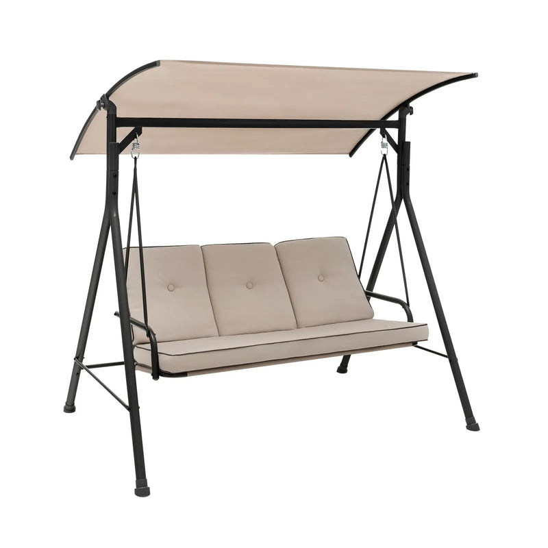 3-Person Porch Swing with Adjustable Canopy - 900 lbs Capacity by DirectDeals