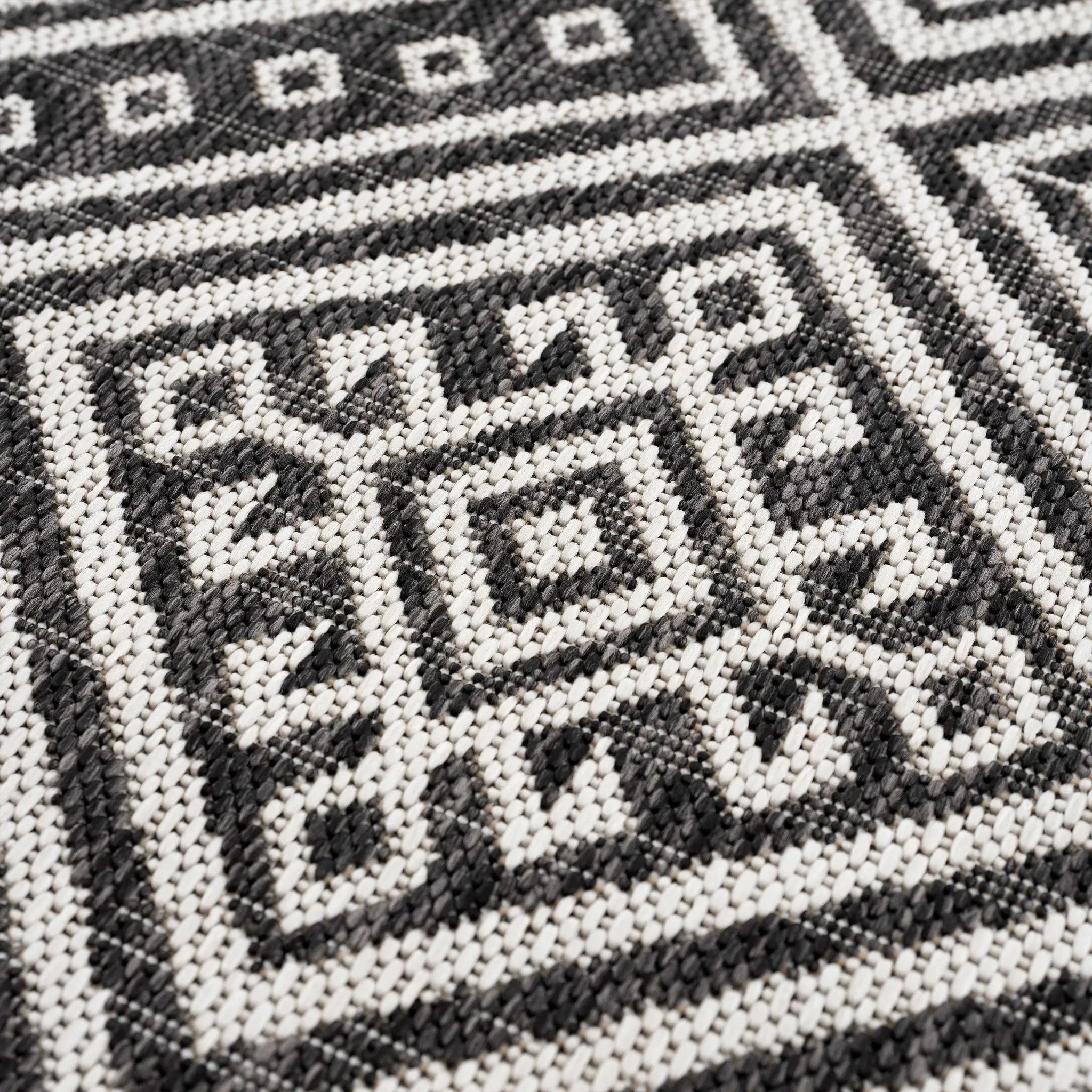 Frankville Black&White All Over Performance Outdoor Rug by Boutique Rugs