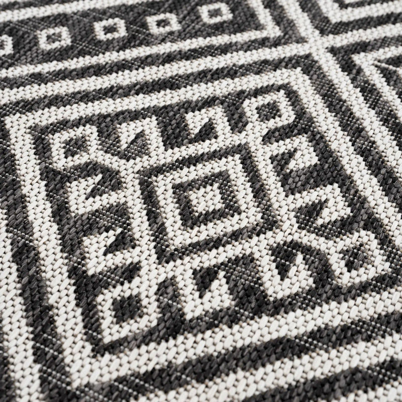 Frankville Black&White All Over Performance Outdoor Rug by Boutique Rugs